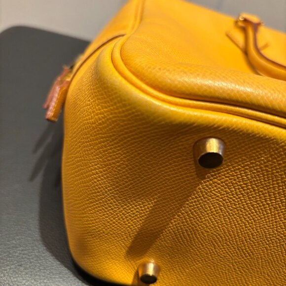Excellent Condition Authentic HERMES Yellow Plume Bag 32 cm - Picture 7 of 14